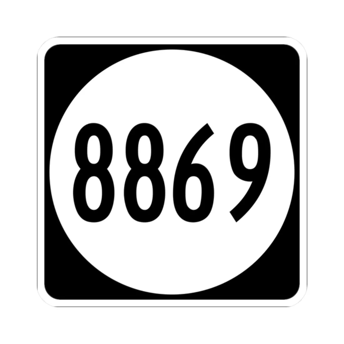PR tertiary 8869 (Puerto Rico) (Road Sign) STICKER Vinyl Kiss-Cut Decal 2 Inch White - The Sticker Space