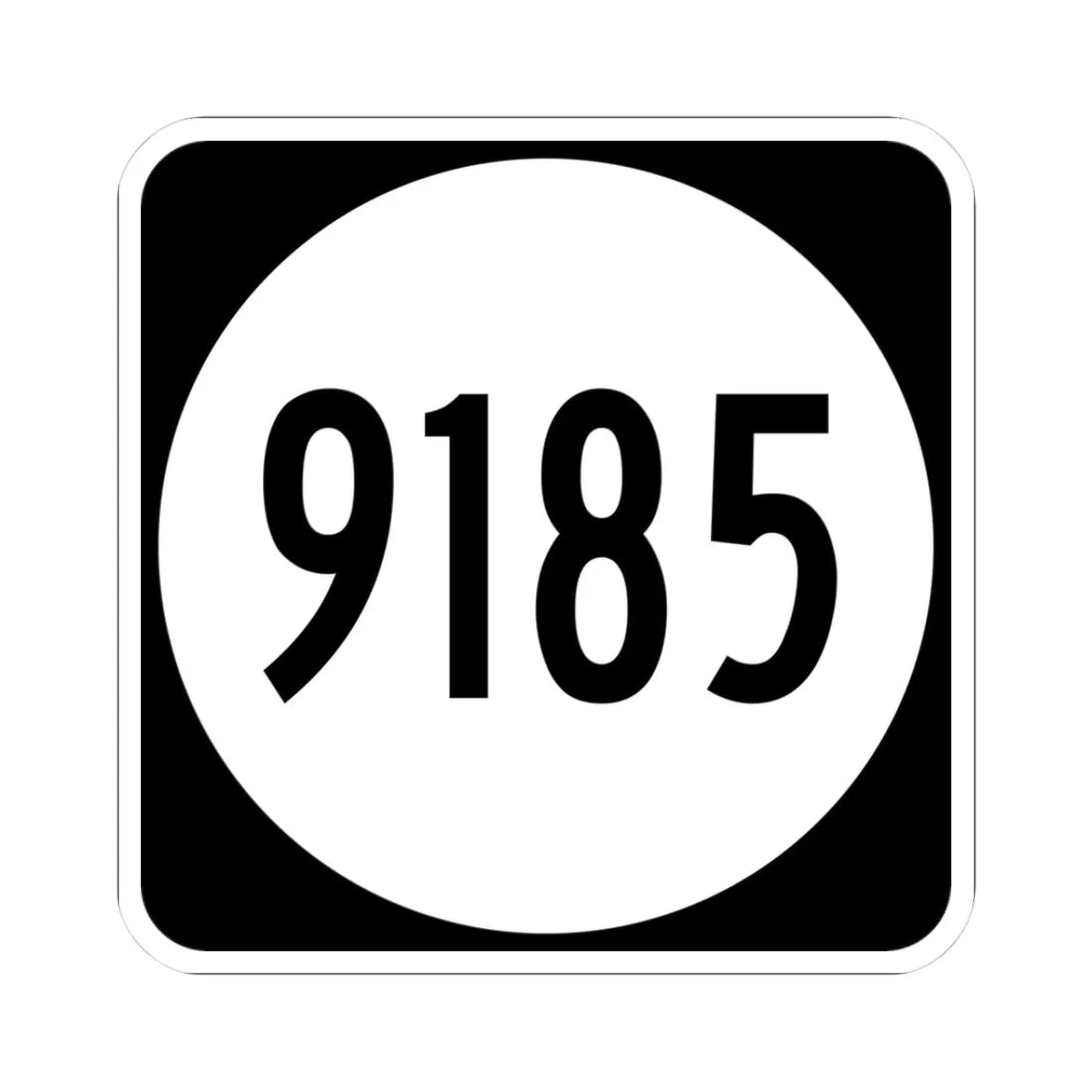 PR tertiary 9185 (Puerto Rico) (Road Sign) STICKER Vinyl Kiss-Cut Decal 3 Inch White - The Sticker Space