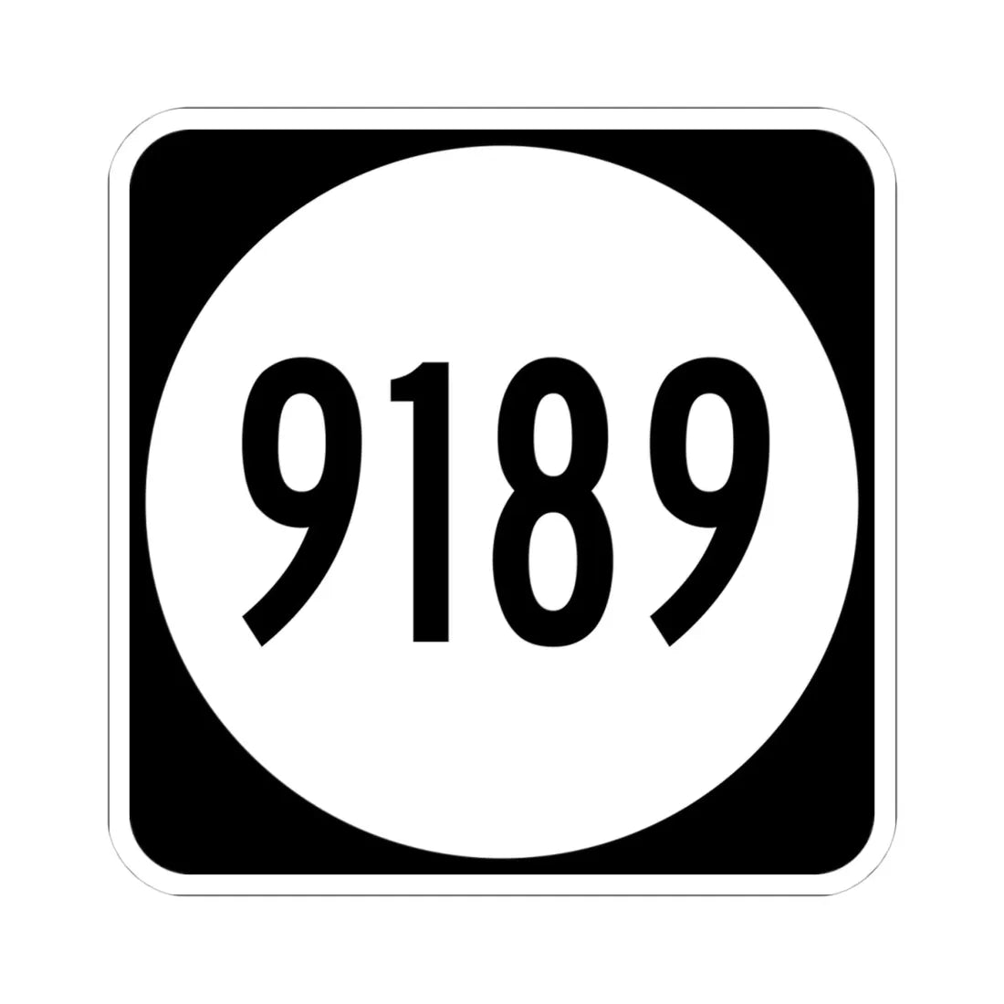 PR tertiary 9189 (Puerto Rico) (Road Sign) STICKER Vinyl Kiss-Cut Decal 4 Inch White - The Sticker Space
