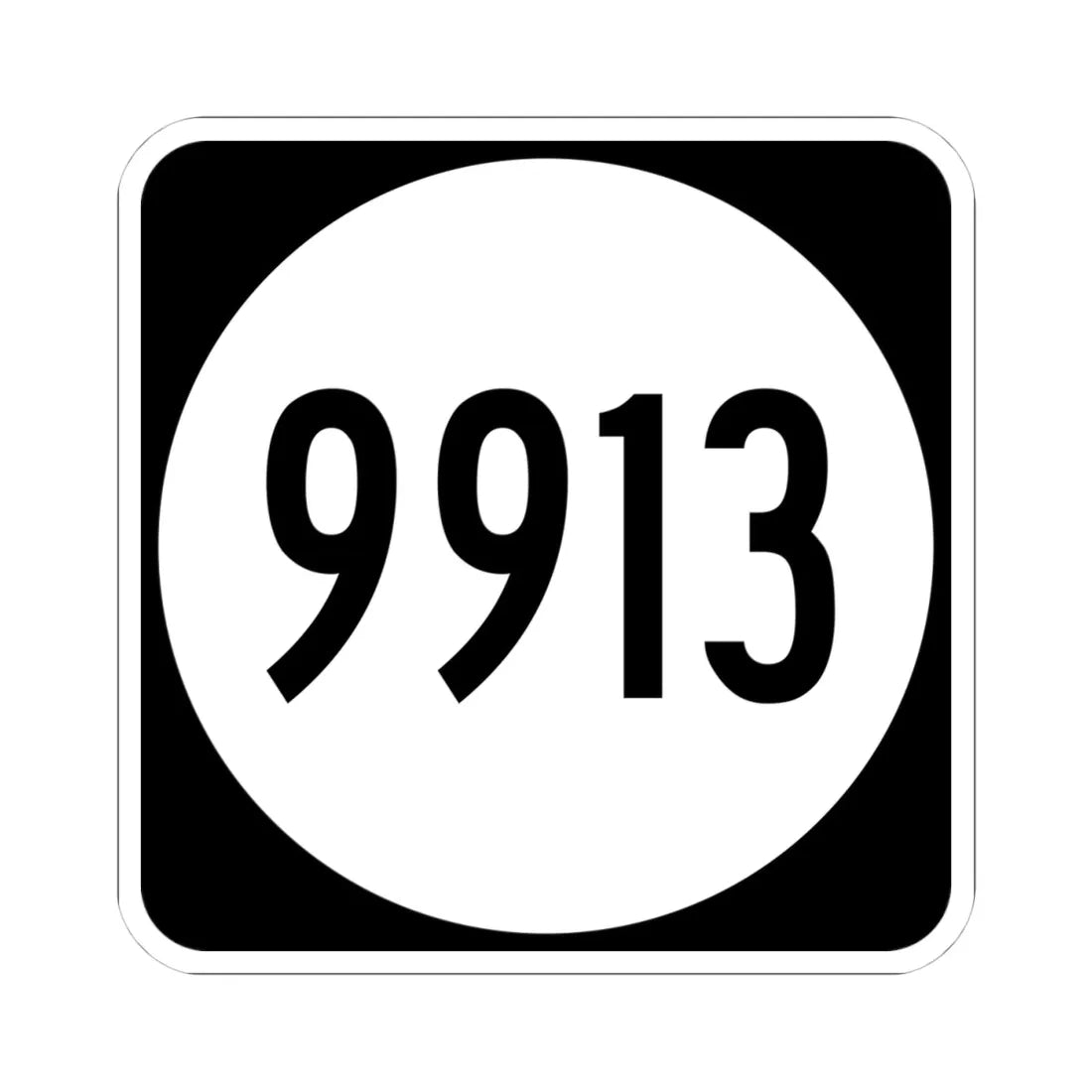 PR tertiary 9913 (Puerto Rico) (Road Sign) STICKER Vinyl Kiss-Cut Decal 4 Inch White - The Sticker Space