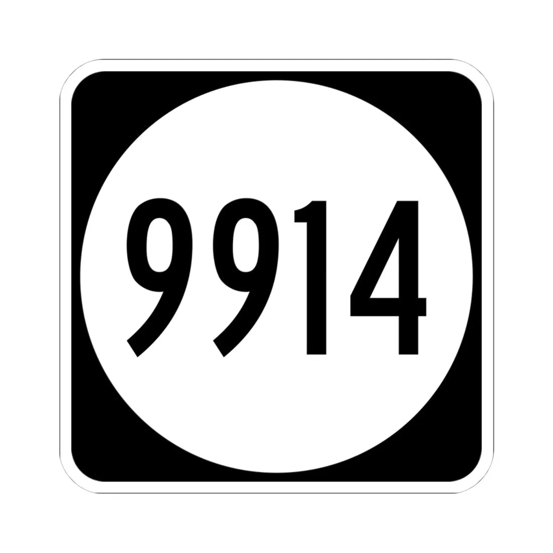 PR tertiary 9914 (Puerto Rico) (Road Sign) STICKER Vinyl Kiss-Cut Decal 4 Inch White - The Sticker Space