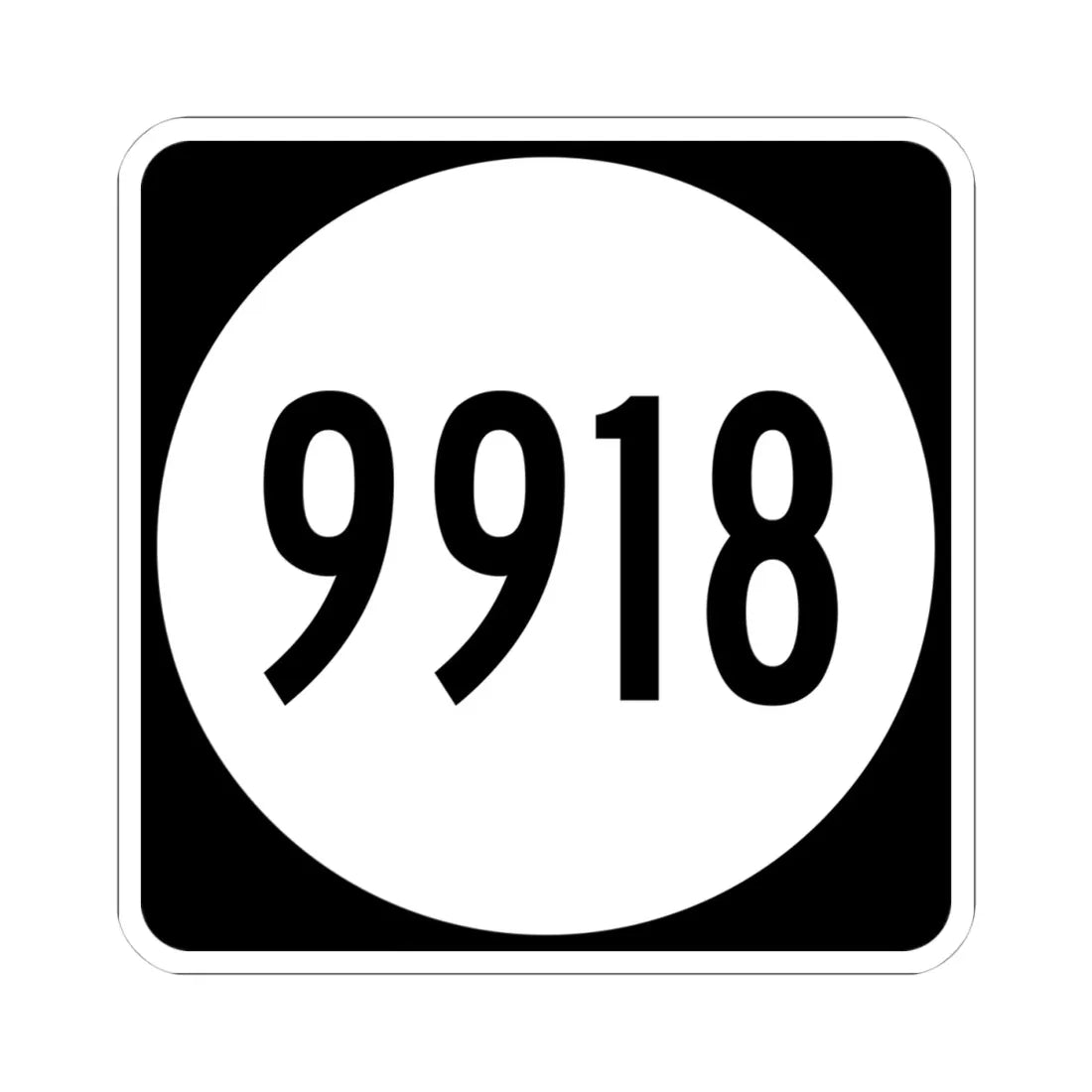 PR tertiary 9918 (Puerto Rico) (Road Sign) STICKER Vinyl Kiss-Cut Decal 4 Inch White - The Sticker Space