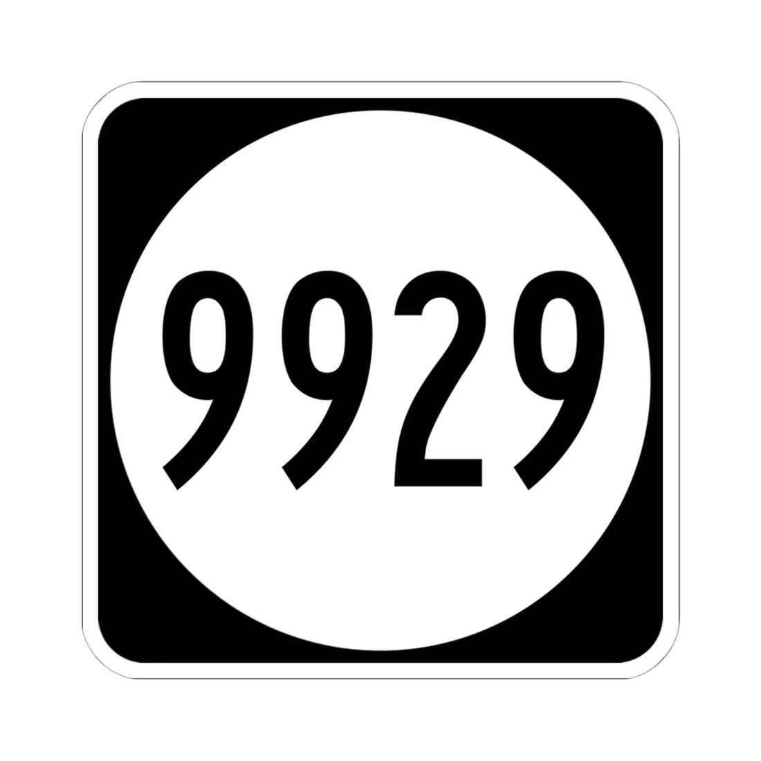 PR tertiary 9929 (Puerto Rico) (Road Sign) STICKER Vinyl Kiss-Cut Decal 6 Inch White - The Sticker Space