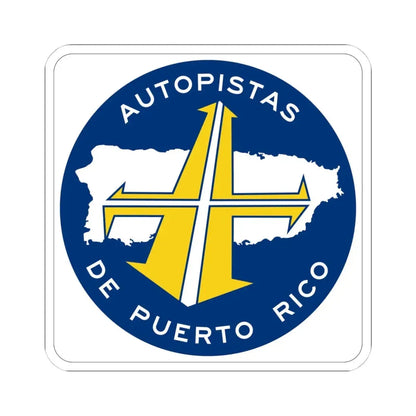 PR toll roads (Puerto Rico) (Road Sign) STICKER Vinyl Kiss-Cut Decal 4 Inch White - The Sticker Space