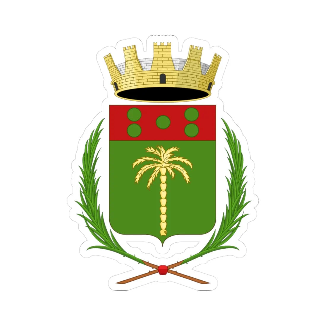 Pra-Stemma (Italy) (Coat of Arms) STICKER Vinyl Kiss-Cut Decal 3 Inch White - The Sticker Space