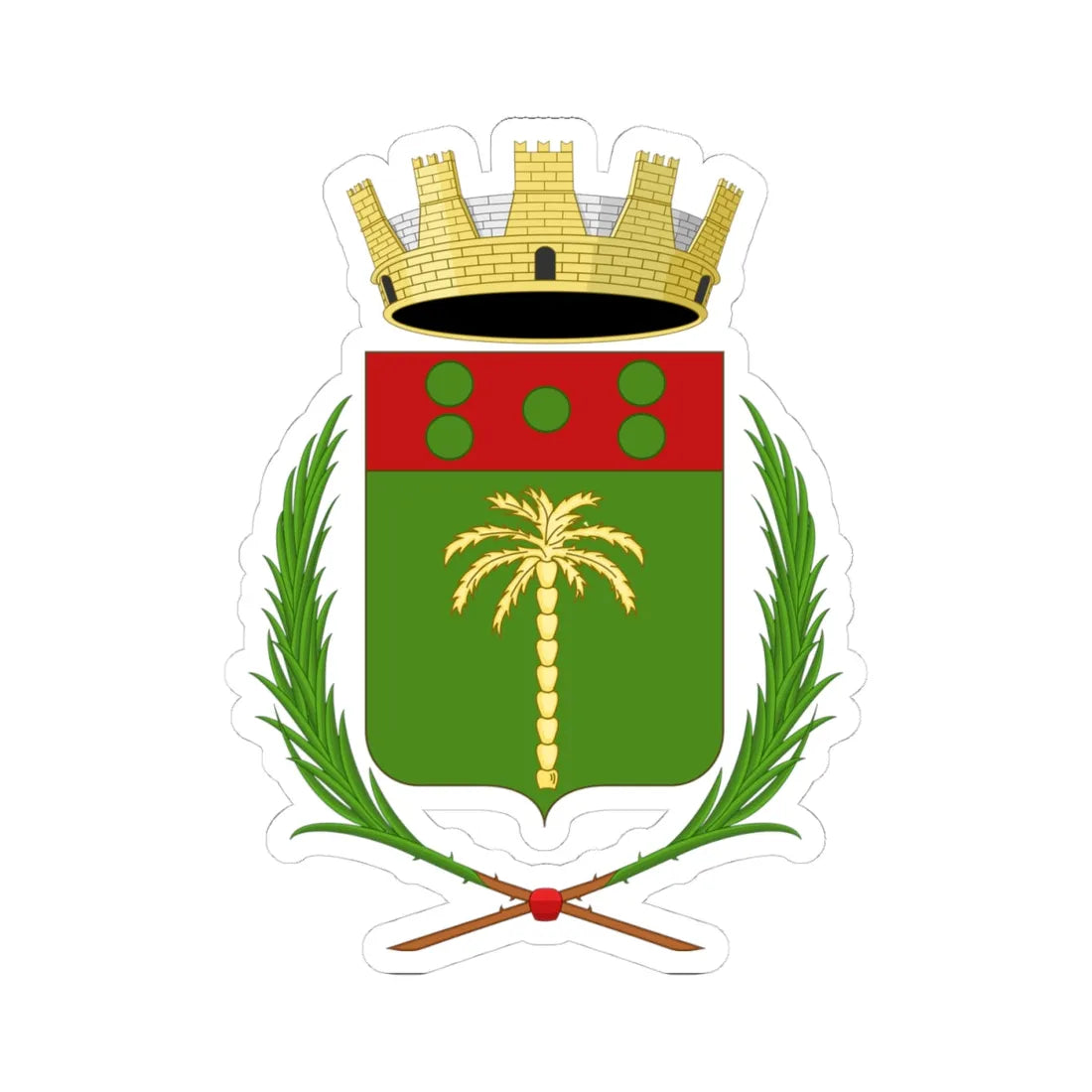 Pra-Stemma (Italy) (Coat of Arms) STICKER Vinyl Kiss-Cut Decal 4 Inch White - The Sticker Space