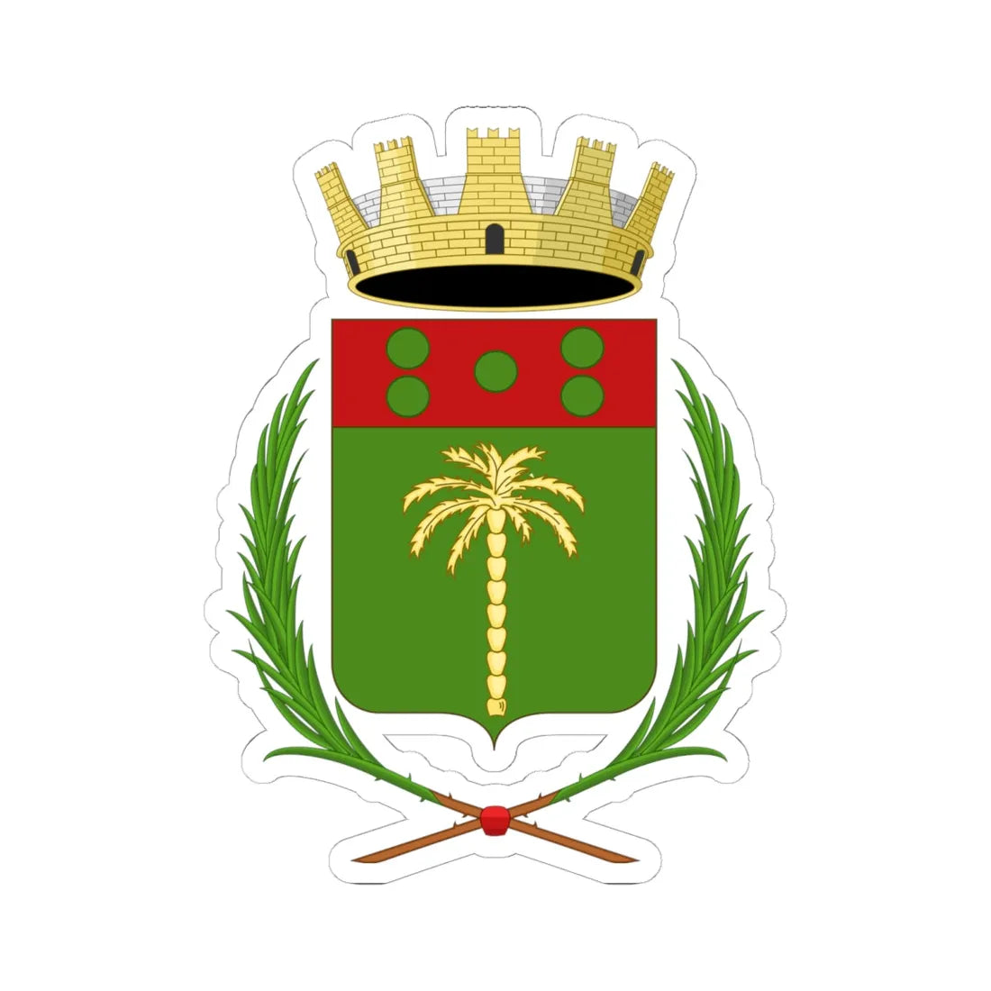 Pra-Stemma (Italy) (Coat of Arms) STICKER Vinyl Kiss-Cut Decal 6 Inch White - The Sticker Space