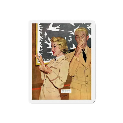 Practially Married, Saturday Evening Post, November 24, 1956 (Magazine Illustration) Refrigerator Magnet - The Sticker Space