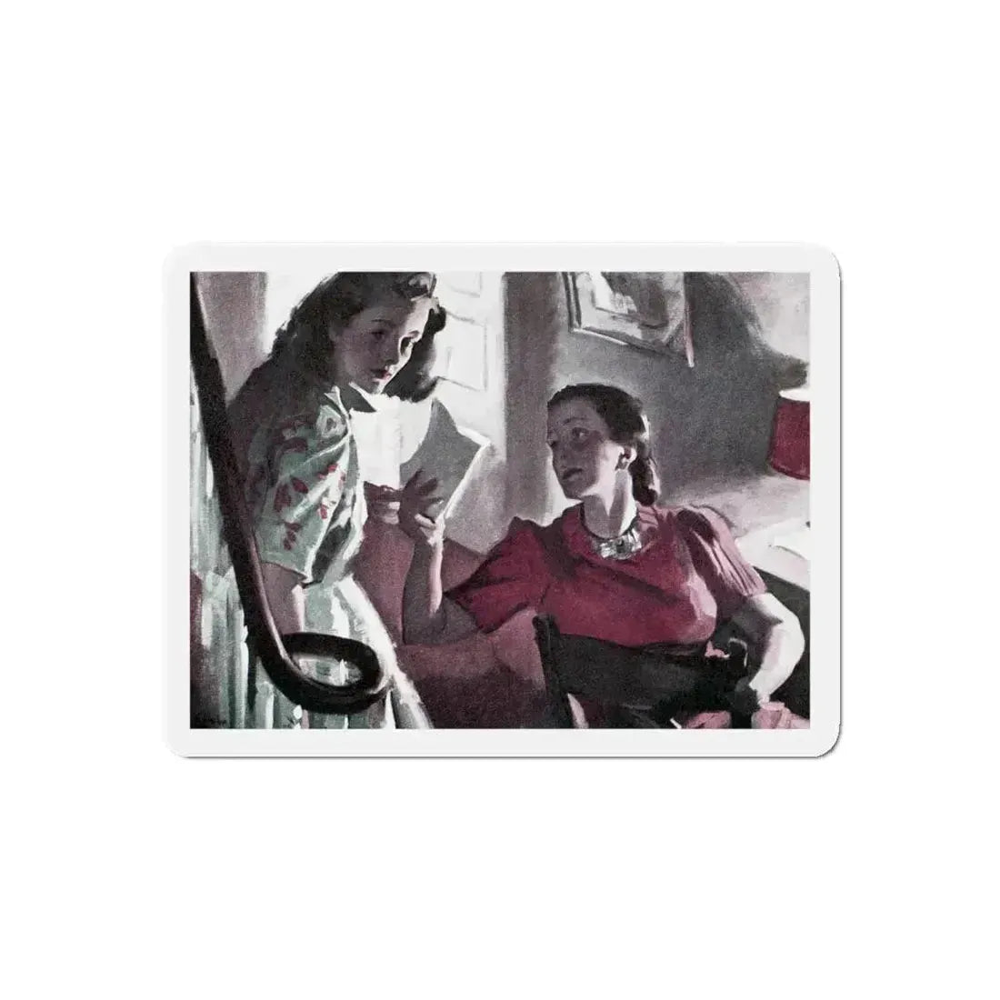 Practically Perfect (1), Good Housekeeping, March 1940 (Magazine Illustration) Refrigerator Magnet 5 Inch Die-Cut - The Sticker Space