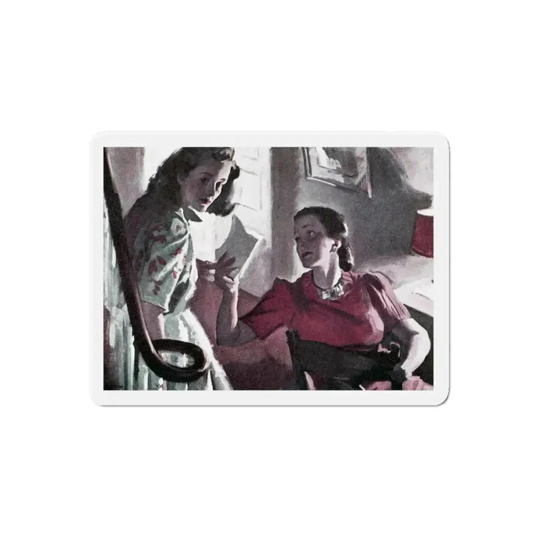 Practically Perfect (1), Good Housekeeping, March 1940 (Magazine Illustration) Refrigerator Magnet 6 Inch Die-Cut - The Sticker Space