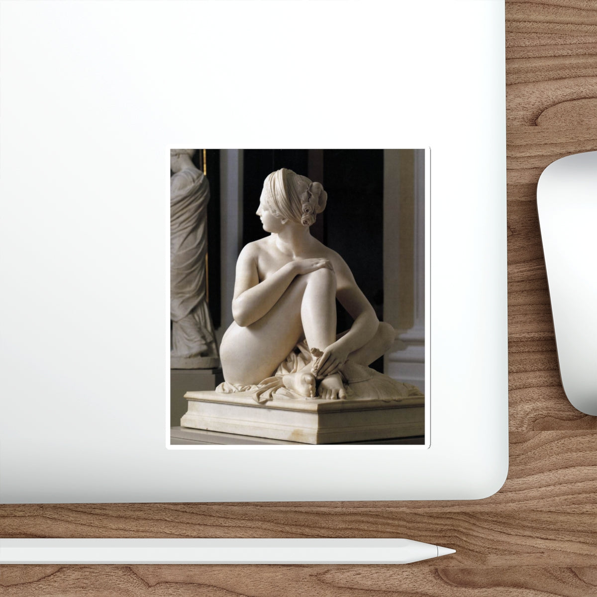 PRADIER, James - Odalisque (front view) (Artwork) STICKER Vinyl Die-Cut Decal-The Sticker Space