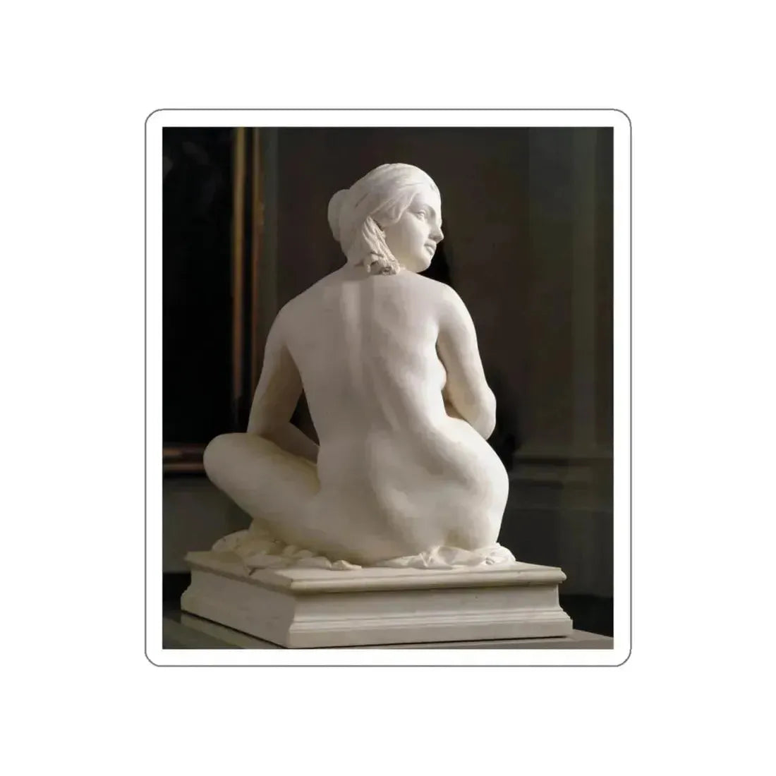 PRADIER, James - Odalisque (rear view) (Artwork) STICKER Vinyl Die-Cut Decal White Die-Cut 5 Inch - The Sticker Space