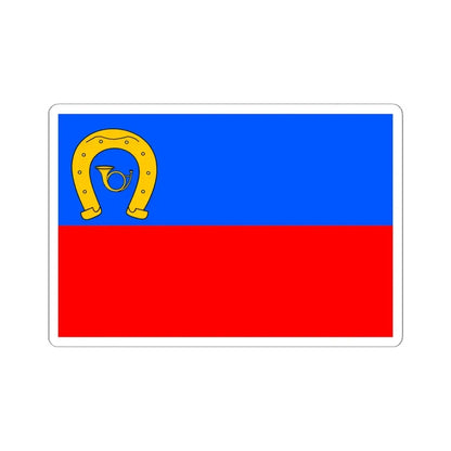 Praha-Bechovice flag (Czech Republic) STICKER Vinyl Kiss-Cut Decal 6 Inch White - The Sticker Space