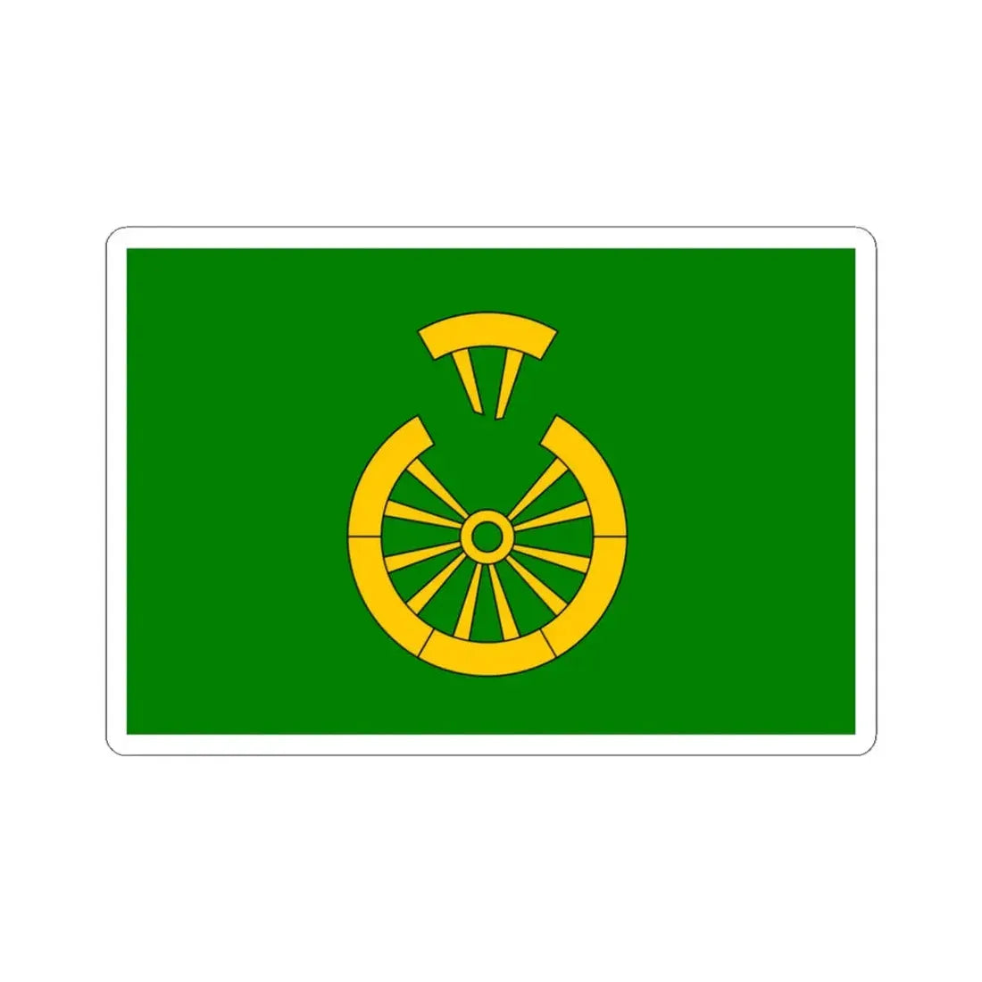 Praha-Kolodeje flag (Czech Republic) STICKER Vinyl Kiss-Cut Decal 3 Inch White - The Sticker Space