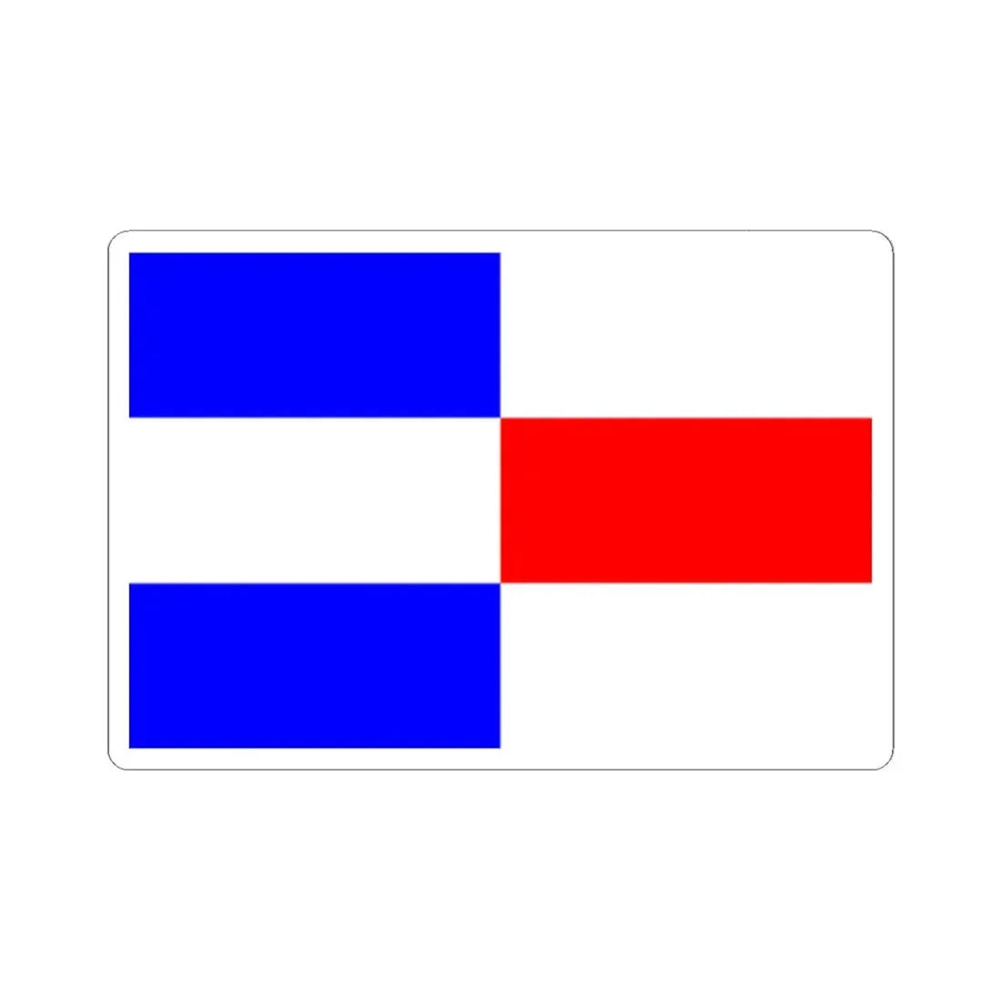 Praha-Kolovraty flag (Czech Republic) STICKER Vinyl Kiss-Cut Decal 2 Inch White - The Sticker Space