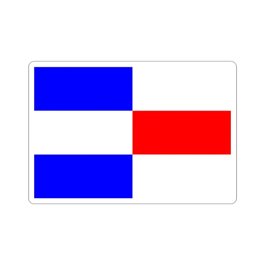 Praha-Kolovraty flag (Czech Republic) STICKER Vinyl Kiss-Cut Decal 3 Inch White - The Sticker Space