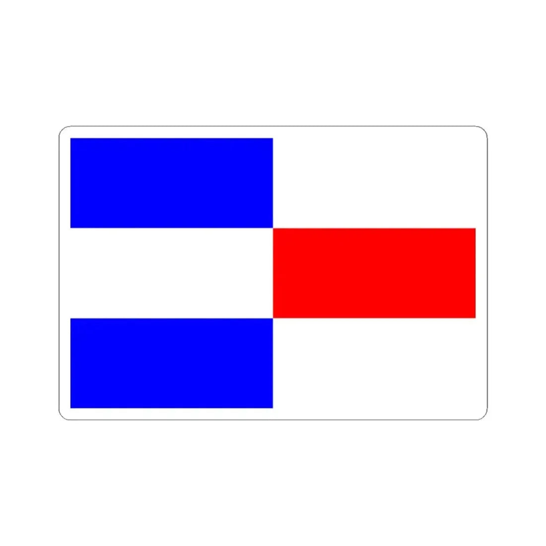 Praha-Kolovraty flag (Czech Republic) STICKER Vinyl Kiss-Cut Decal 4 Inch White - The Sticker Space
