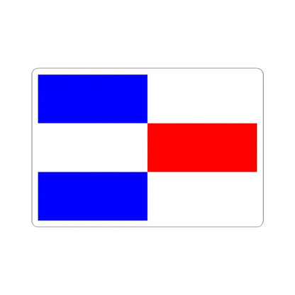 Praha-Kolovraty flag (Czech Republic) STICKER Vinyl Kiss-Cut Decal 4 Inch White - The Sticker Space