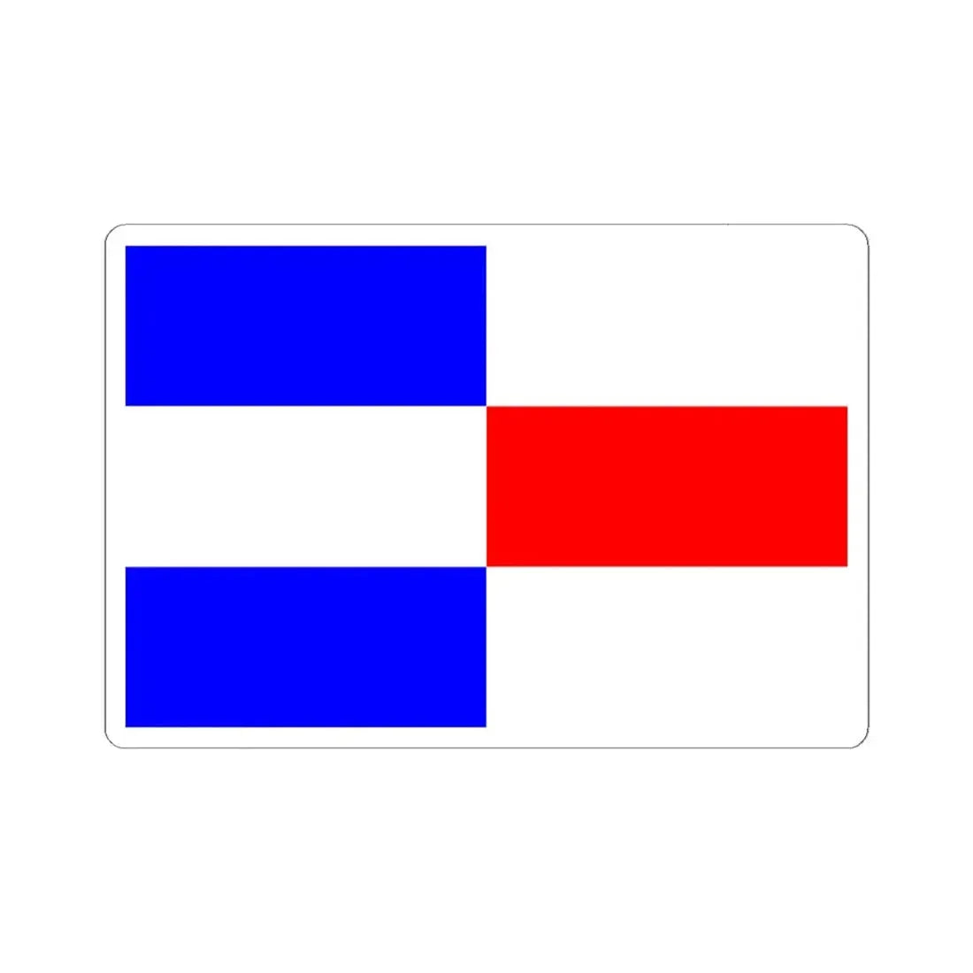 Praha-Kolovraty flag (Czech Republic) STICKER Vinyl Kiss-Cut Decal 6 Inch White - The Sticker Space