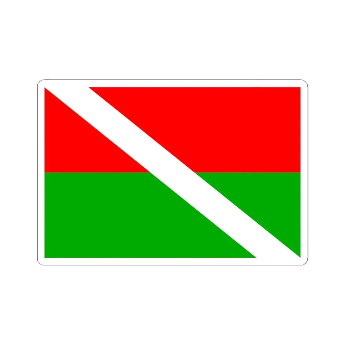 Praha-Kralovice flag (Czech Republic) STICKER Vinyl Kiss-Cut Decal 6 Inch White - The Sticker Space