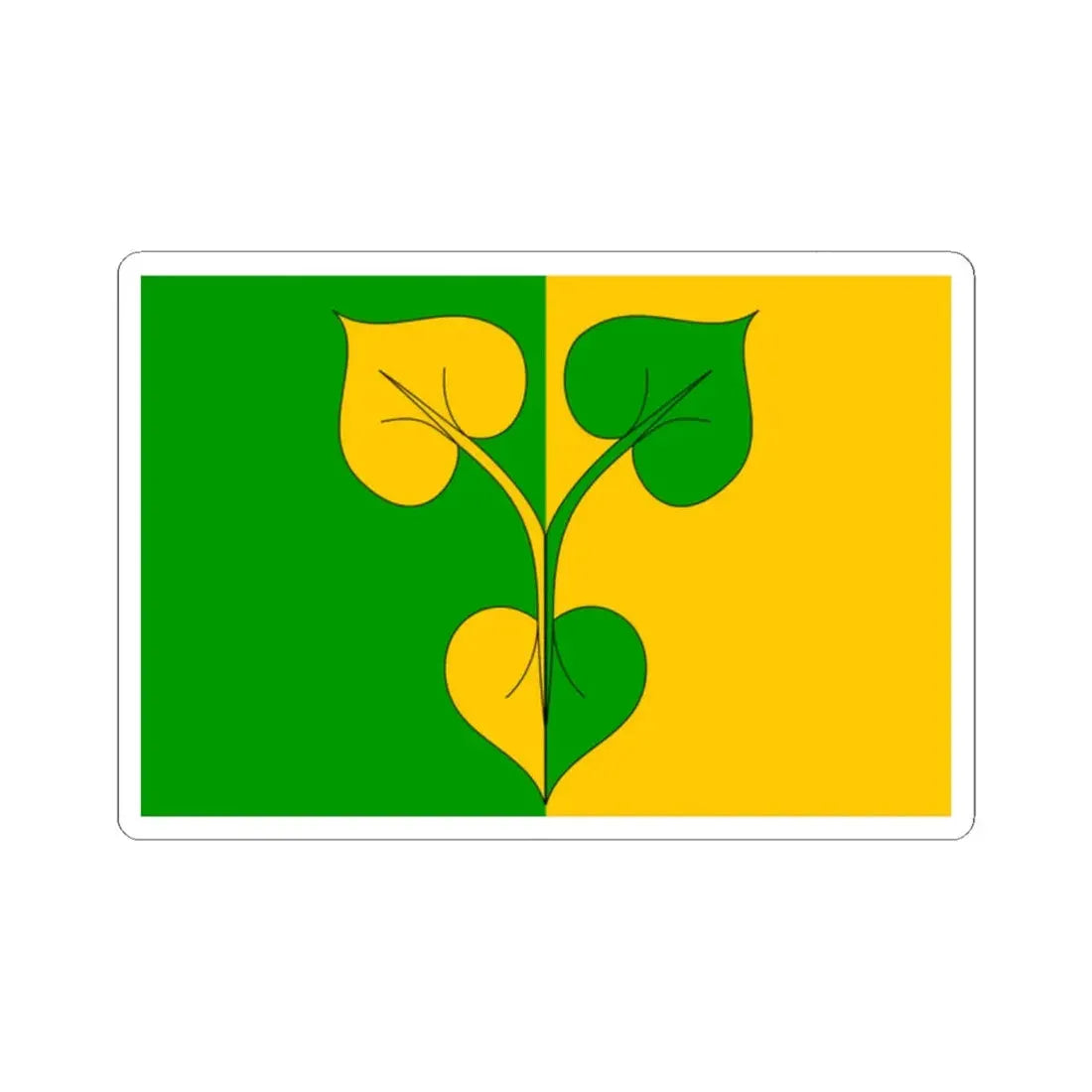 Praha-Kreslice flag (Czech Republic) STICKER Vinyl Kiss-Cut Decal 2 Inch White - The Sticker Space