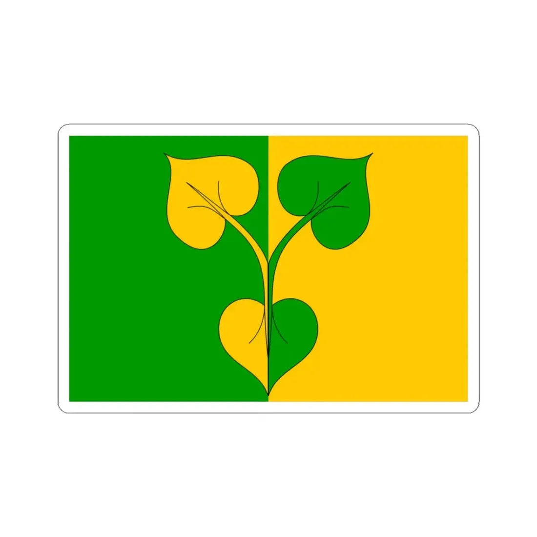 Praha-Kreslice flag (Czech Republic) STICKER Vinyl Kiss-Cut Decal 3 Inch White - The Sticker Space