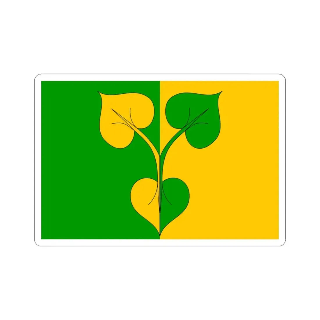 Praha-Kreslice flag (Czech Republic) STICKER Vinyl Kiss-Cut Decal 4 Inch White - The Sticker Space