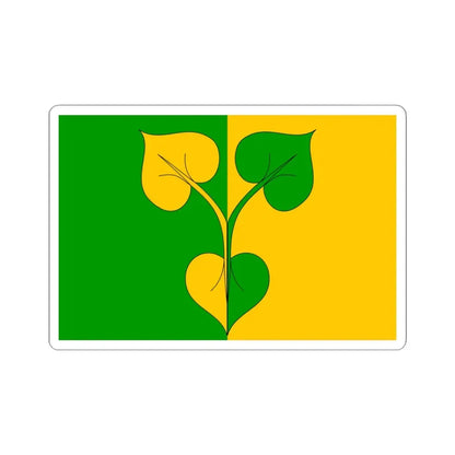 Praha-Kreslice flag (Czech Republic) STICKER Vinyl Kiss-Cut Decal 4 Inch White - The Sticker Space