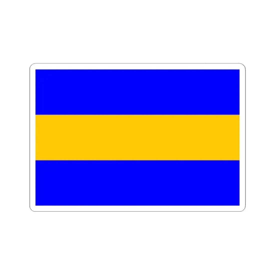 Praha-Kunratice flag (Czech Republic) STICKER Vinyl Kiss-Cut Decal 2 Inch White - The Sticker Space