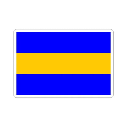 Praha-Kunratice flag (Czech Republic) STICKER Vinyl Kiss-Cut Decal 2 Inch White - The Sticker Space