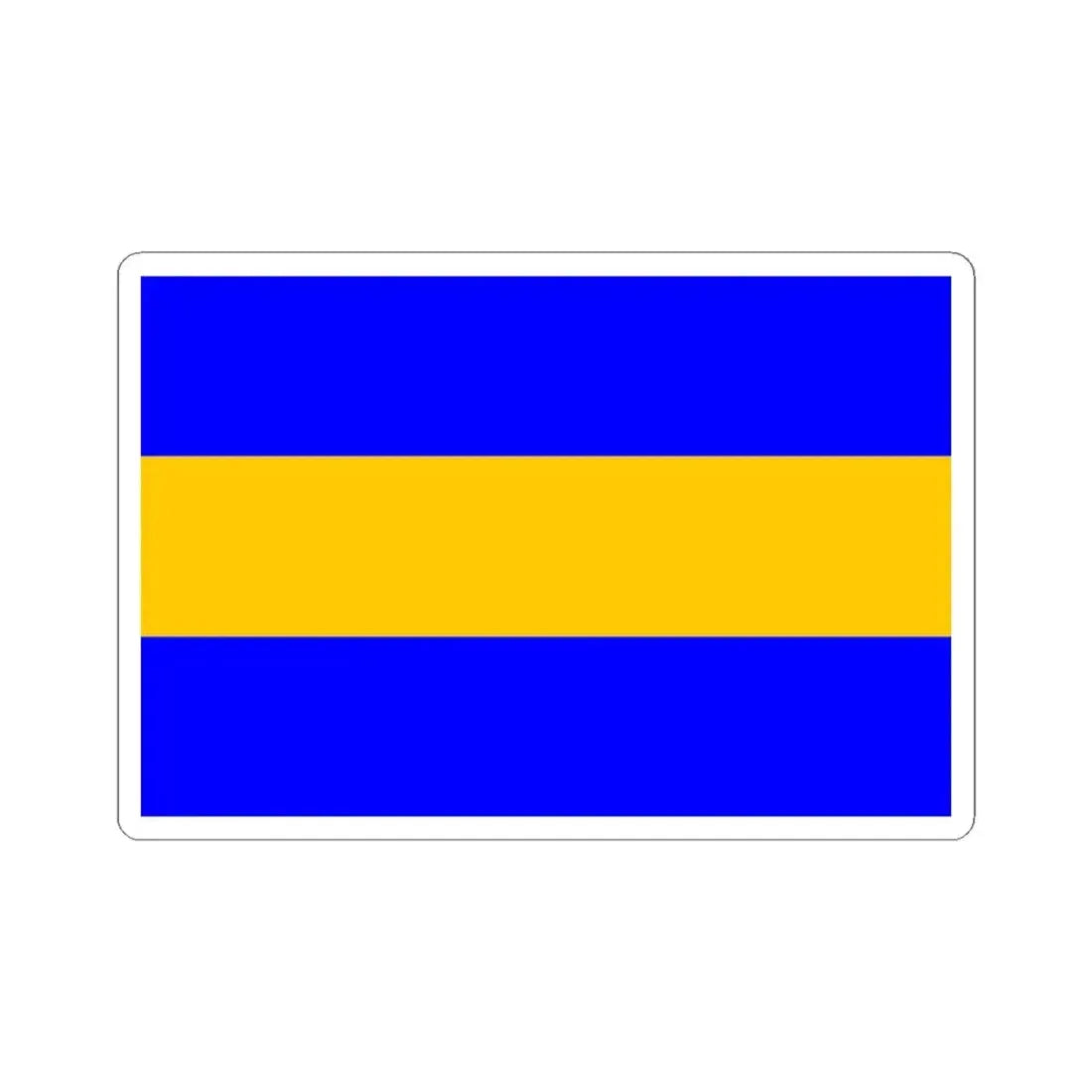 Praha-Kunratice flag (Czech Republic) STICKER Vinyl Kiss-Cut Decal 4 Inch White - The Sticker Space