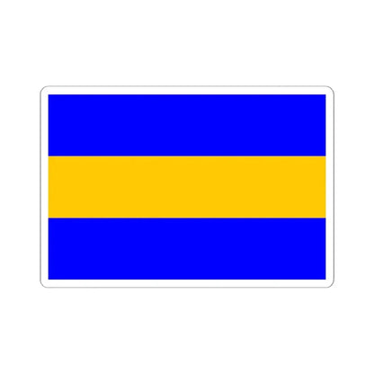 Praha-Kunratice flag (Czech Republic) STICKER Vinyl Kiss-Cut Decal 6 Inch White - The Sticker Space