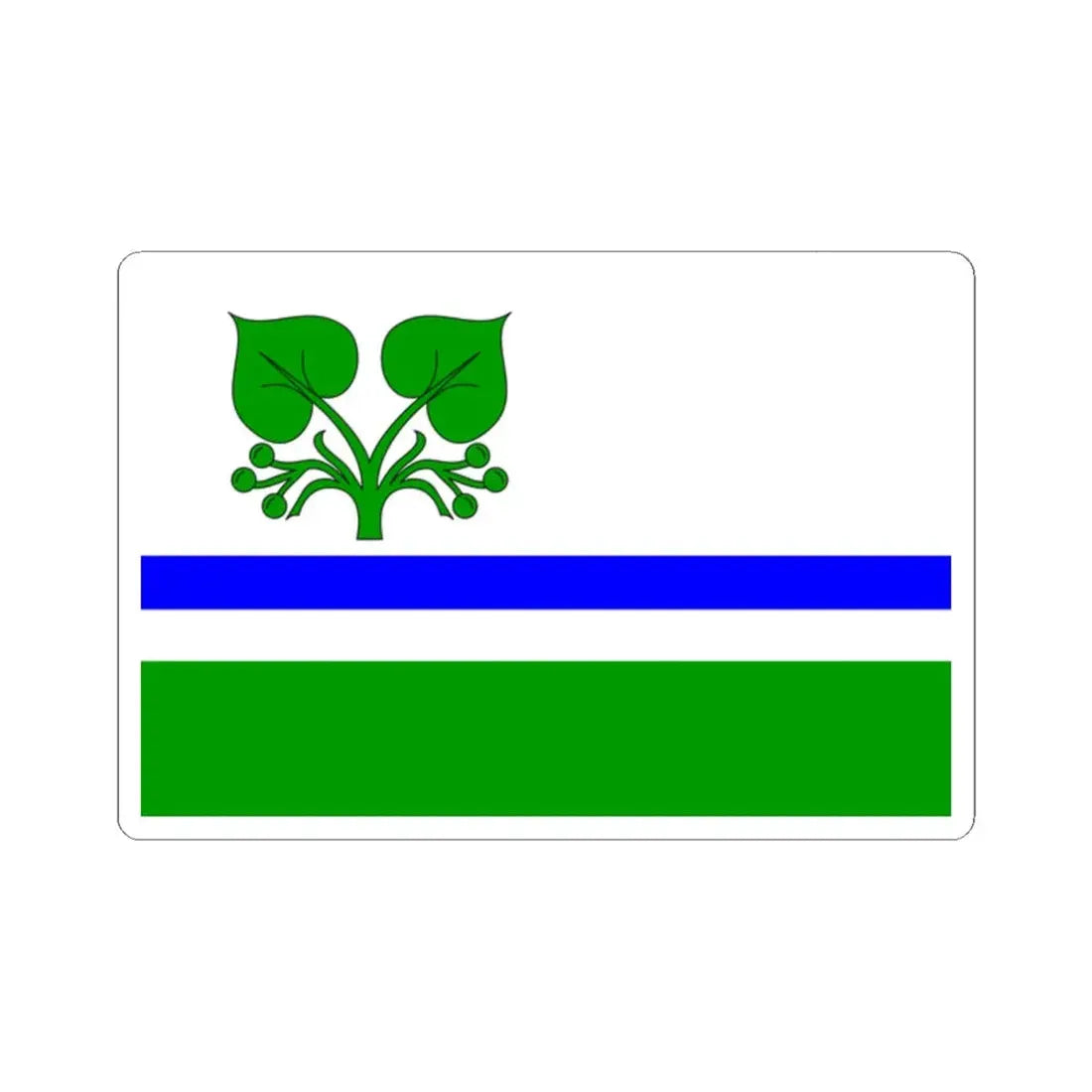 Praha-Lipence flag (Czech Republic) STICKER Vinyl Kiss-Cut Decal 2 Inch White - The Sticker Space