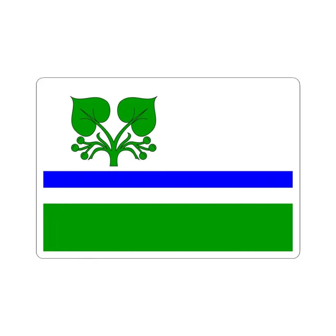 Praha-Lipence flag (Czech Republic) STICKER Vinyl Kiss-Cut Decal 3 Inch White - The Sticker Space