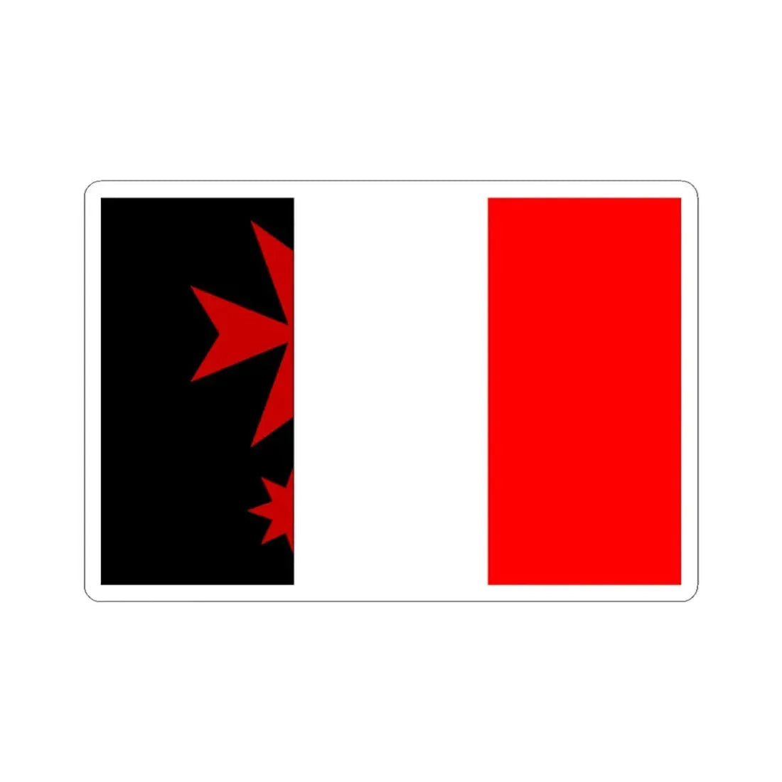 Praha-Slivenec flag (Czech Republic) STICKER Vinyl Kiss-Cut Decal 3 Inch White - The Sticker Space