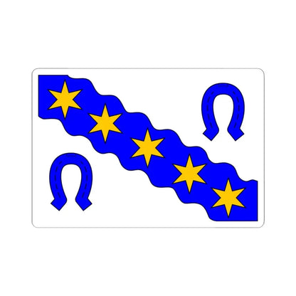 Praha-Velka Chuchle flag (Czech Republic) STICKER Vinyl Kiss-Cut Decal 4 Inch White - The Sticker Space