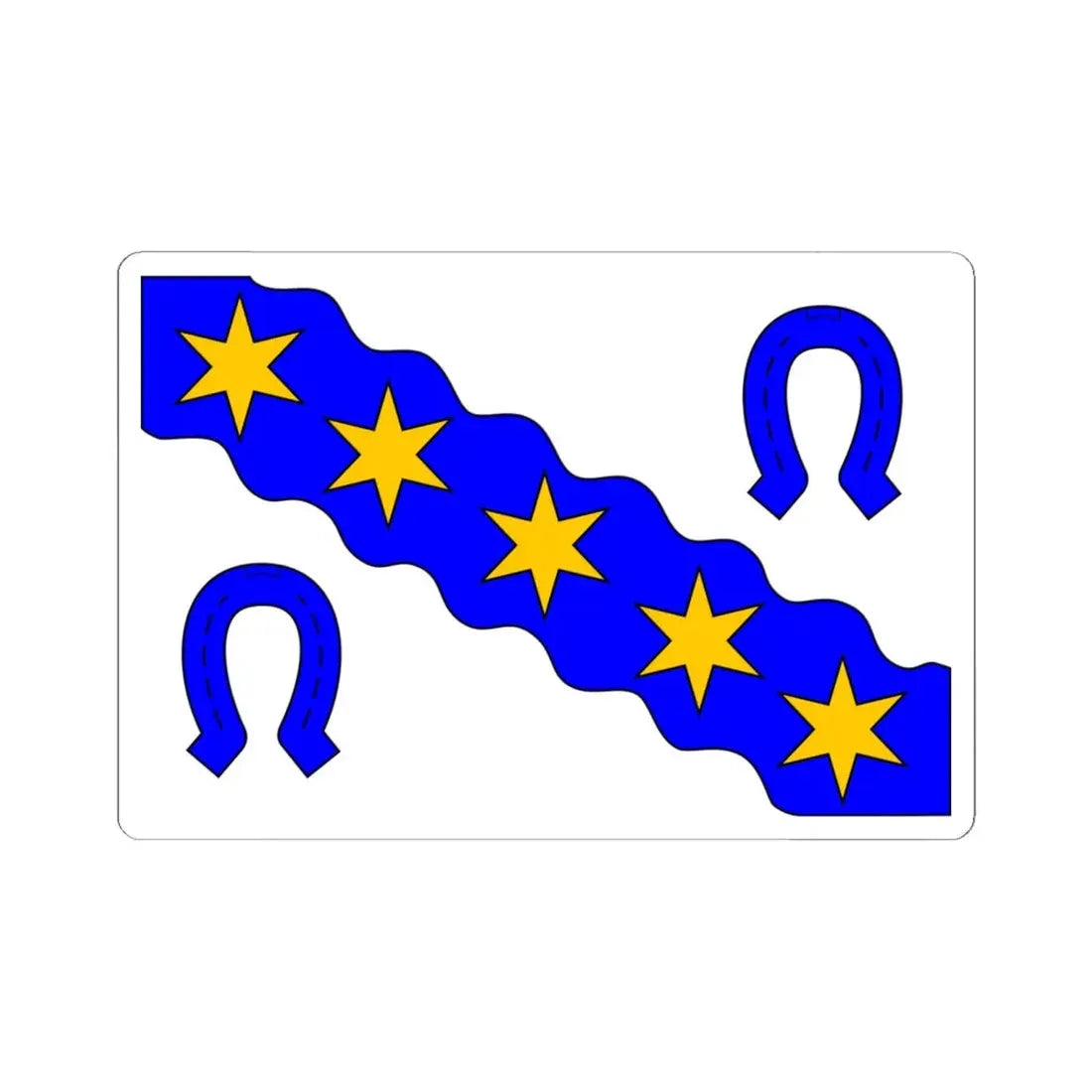 Praha-Velka Chuchle flag (Czech Republic) STICKER Vinyl Kiss-Cut Decal 6 Inch White - The Sticker Space