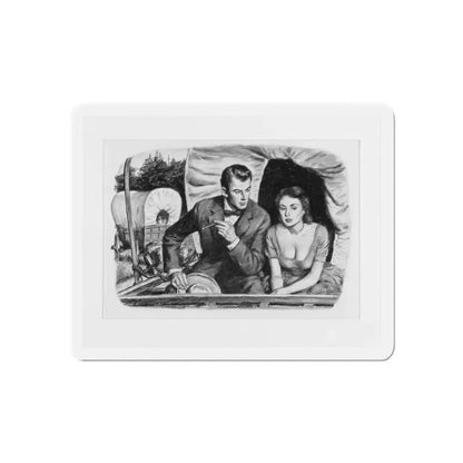Prairie Schooner, 1957 (Magazine Illustration) Refrigerator Magnet 6 Inch Die-Cut - The Sticker Space