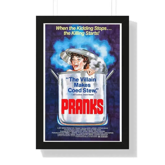 PRANKS (The Dorm That Dripped Blood) 1982 - Framed Movie Poster 16″ x 24″ Black - The Sticker Space