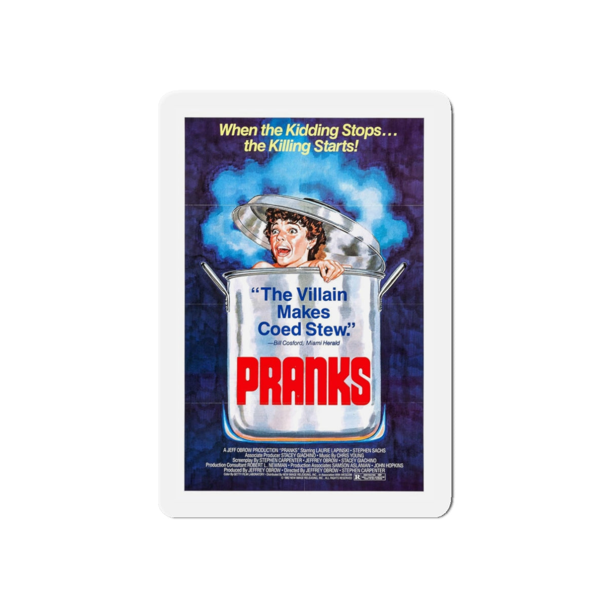 PRANKS (The Dorm That Dripped Blood) 1982 Movie Poster - Refrigerator Magnet-3" x 3"-The Sticker Space