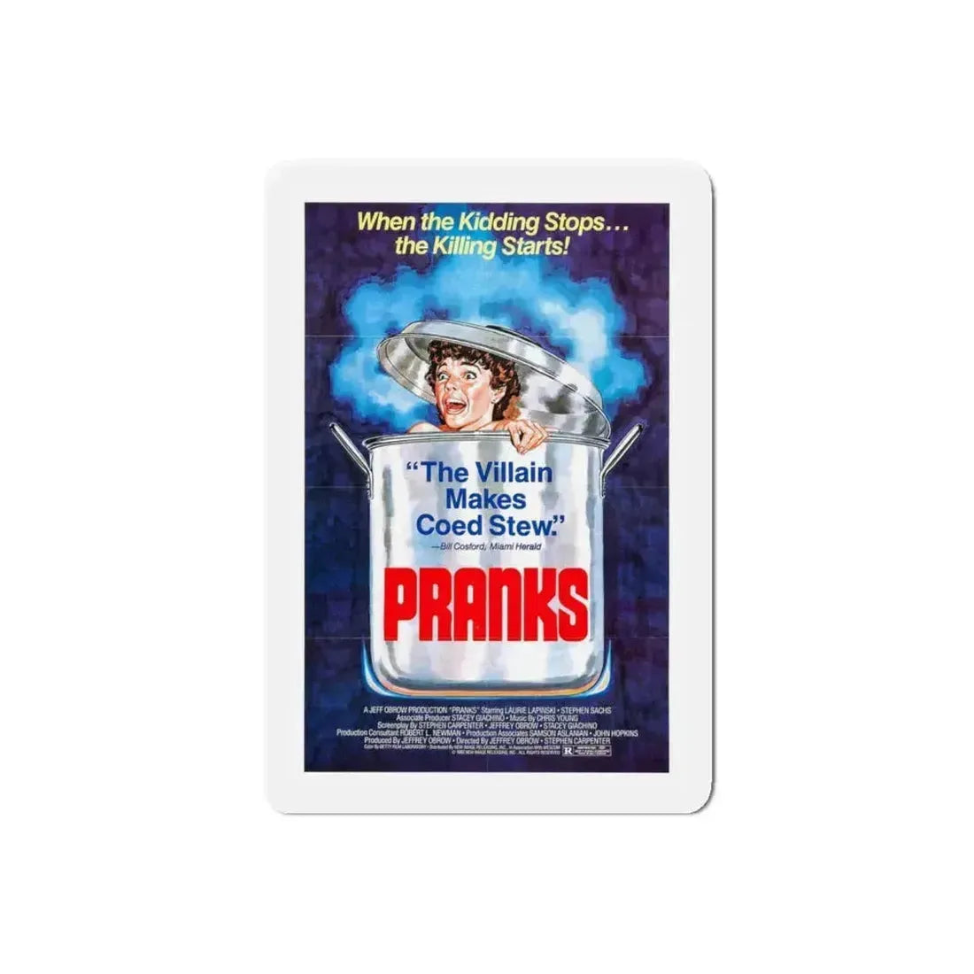 PRANKS (The Dorm That Dripped Blood) 1982 Movie Poster - Refrigerator Magnet 6 Inch Die-Cut - The Sticker Space