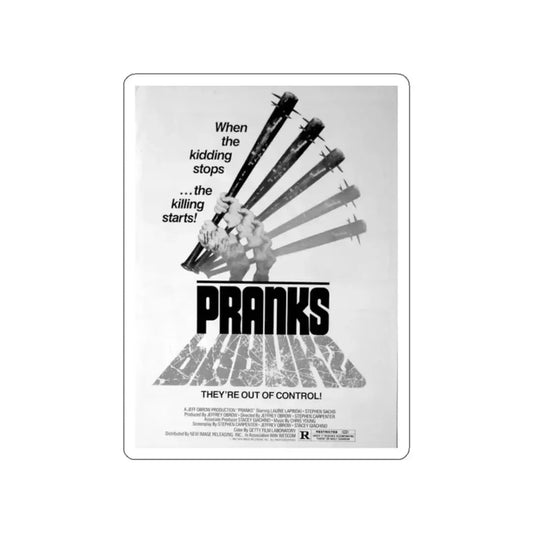 PRANKS (The Dorm That Dripped Blood) 2 1982 Movie Poster STICKER Vinyl Die-Cut Decal 2 Inch - The Sticker Space