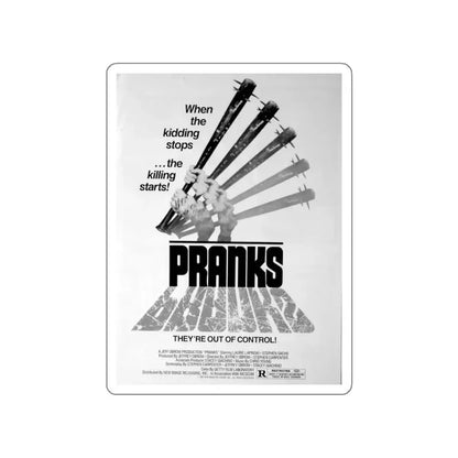 PRANKS (The Dorm That Dripped Blood) 2 1982 Movie Poster STICKER Vinyl Die-Cut Decal 4 Inch - The Sticker Space