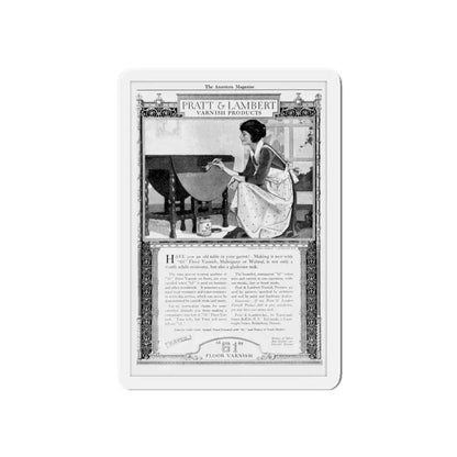 Pratt & Lambert, The American Magazine advertisement, May 1922 (Magazine Illustration) Refrigerator Magnet 3 Inch Die-Cut - The Sticker Space