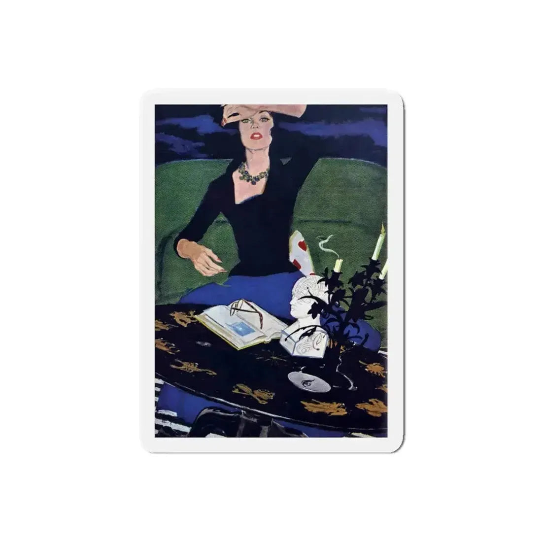 Precognition, Good Housekeeping, October 1957 (Magazine Illustration) Refrigerator Magnet 6 Inch Die-Cut - The Sticker Space