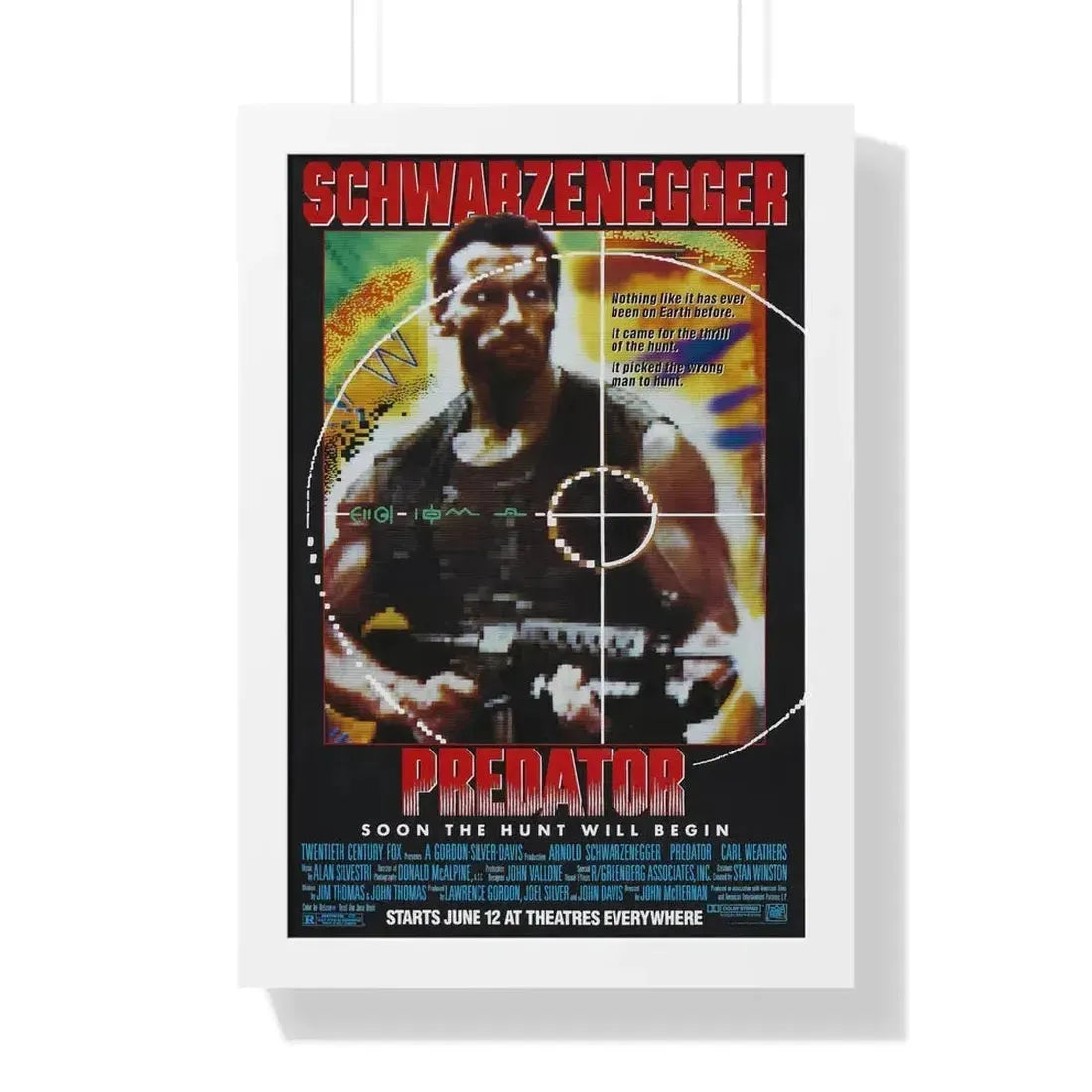 PREDATOR 1987 - Framed Movie Poster 16″ x 24″ White - The Sticker Space