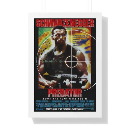 PREDATOR 1987 - Framed Movie Poster 16″ x 24″ White - The Sticker Space