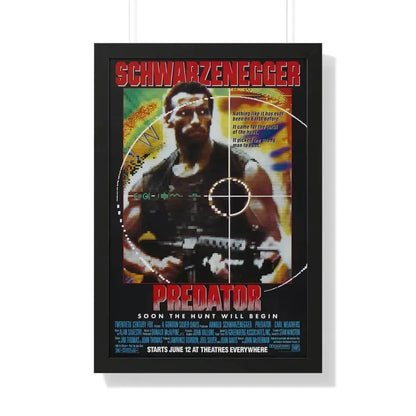 PREDATOR 1987 - Framed Movie Poster 20" x 30" Black - The Sticker Space