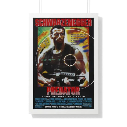 PREDATOR 1987 - Framed Movie Poster 20" x 30" White - The Sticker Space