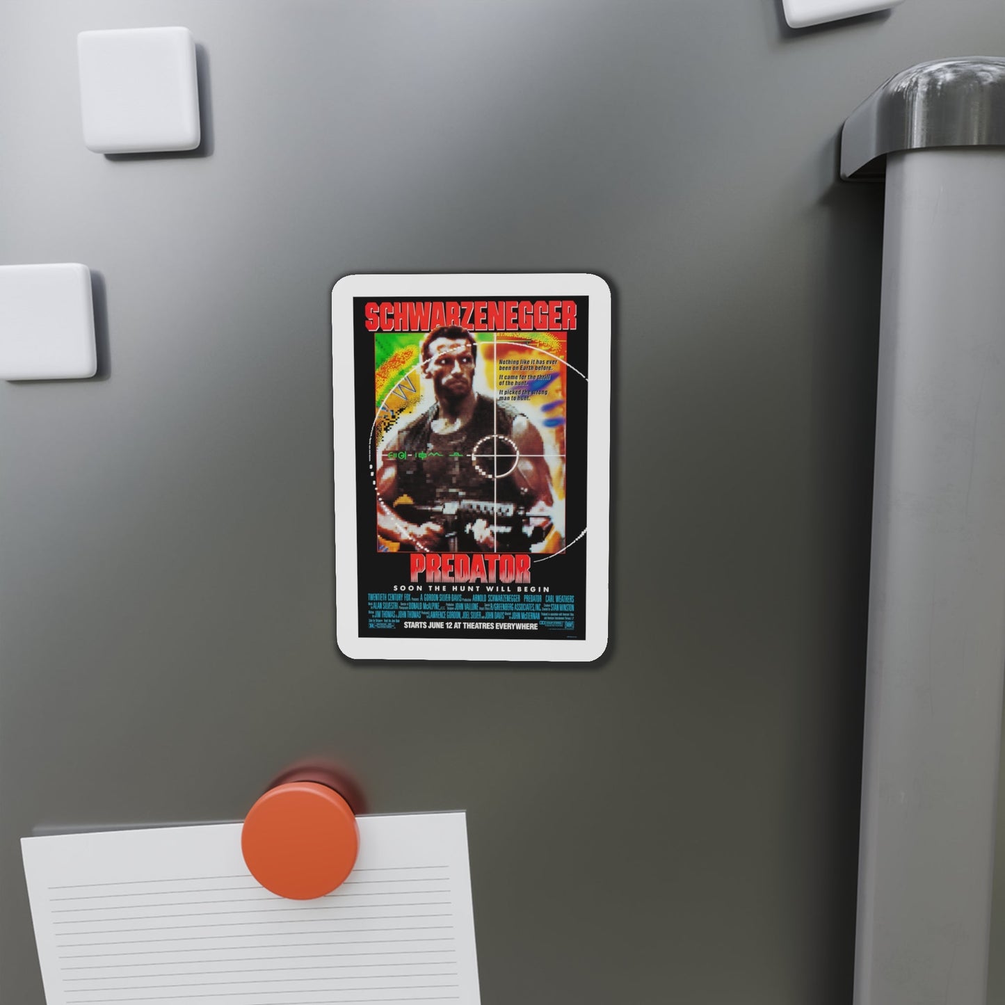 Predator 1987 Movie Poster Die-Cut Magnet-The Sticker Space